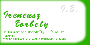 ireneusz borbely business card